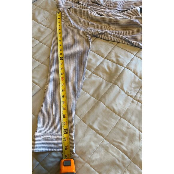 Abercrombie & Fitch XS VISCOSE BLEND Button Down Shirt Blue White Striped Collar - Picture 5 of 11